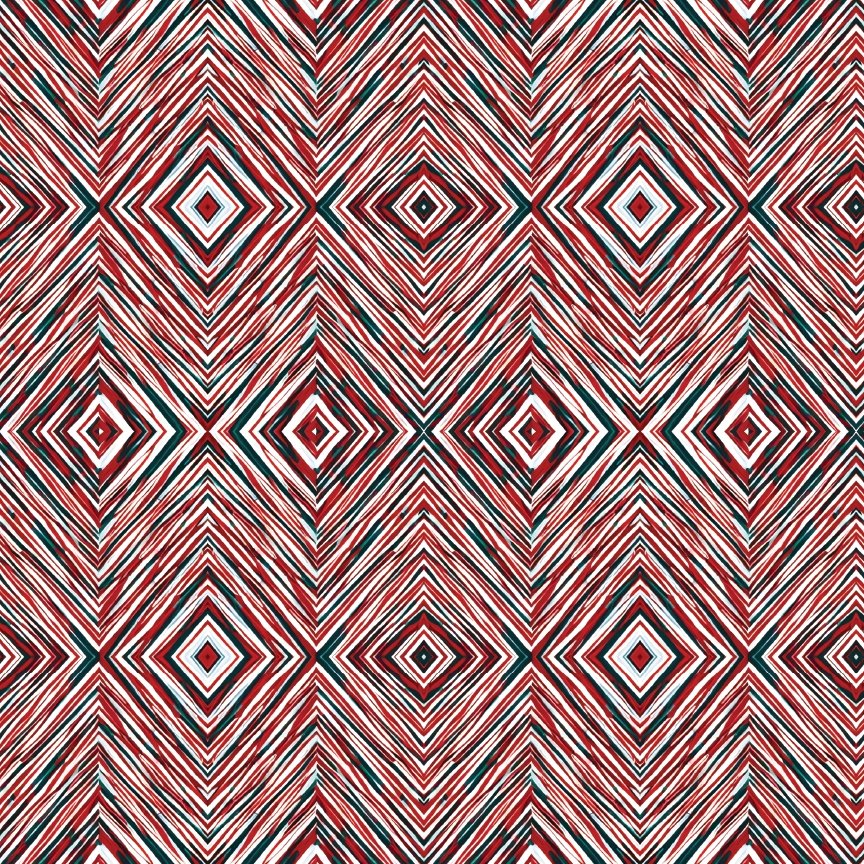 Red & Green Geometric Diamonds Pattern Acrylic Sheets - CMB Pattern Acrylic